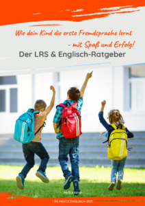 LRS & Englisch-Ratgeber Cover des Ratgebers mit fröhlichen Schülern